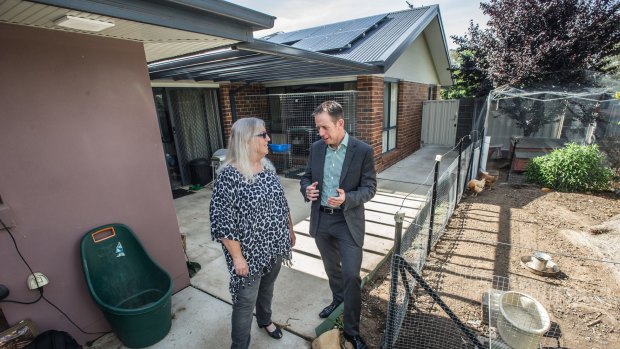 Minister of climate change and sustainability Shane Rattenbury announced a new solar rebate program to reduce energy bills.
