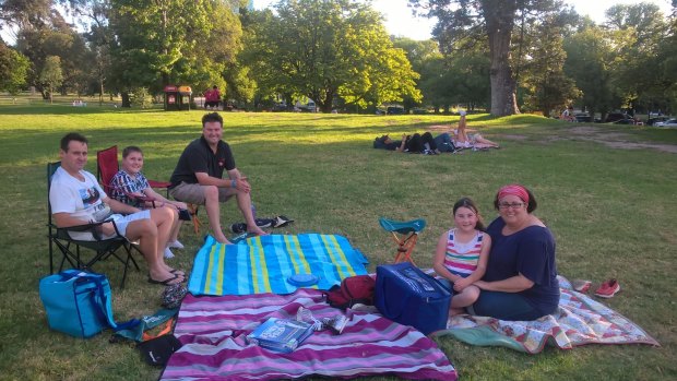 Families get in early to catch the CBD fireworks
