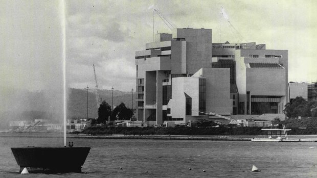 The High Court's building on Lake Burley Griffin was opened by the Queen in April 1980.