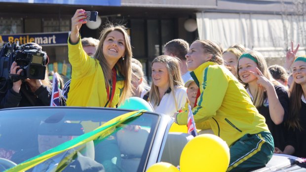 Crookwell's Hockeyroos, Kellie White and Emily Smith.