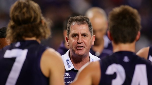 Ross Lyon might not get is way when it comes to playing Nat Fyfe forward.