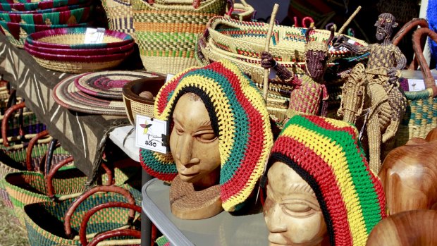 A market stall at the Annerley festival celebrating World Refugee Day.