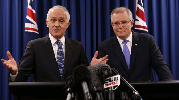 Pro-plebiscite: Prime Minister Malcolm Turnbull and Treasurer Scott Morrison.