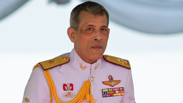 Thai King Maha Vajiralongkorn addresses the audience at the royal ploughing ceremony in Bangkok in May.