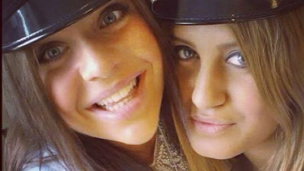 Alexandra Mezher, right, with friend Lejla Filipovic. Mezher was allegedly stabbed in the back by a 15-year-old migrant at the refugee centre where she was a volunteer.