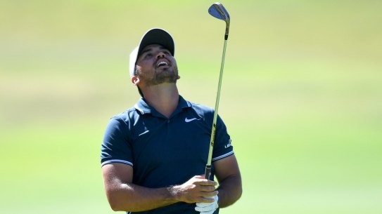 Jason Day plays the 17th in Sydney.