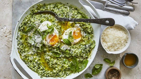 Jill Dupleix's Green herb risotto with parmesan.