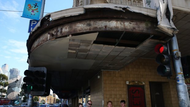 The Forum is literally falling to bits, and critics say owner the Marriner Group is not doing enough to maintain it.