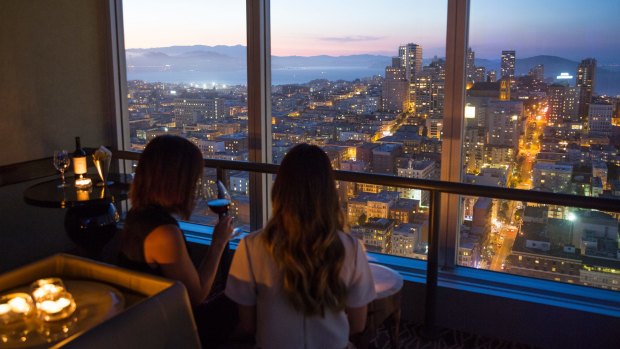 CityScape, Hilton Union Square's top floor bar, with 360-degree views of San Francisco.