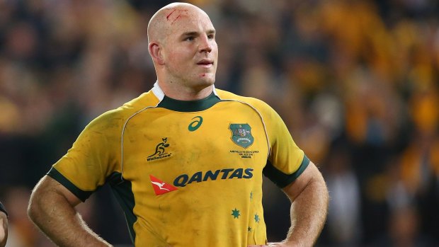 Top bloke: Wallabies captain Stephen Moore will play his 100th Test in the World Cup quarter-final against Scotland.