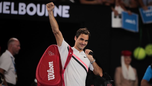 Roger Federer after his semi-final, in which Hyeon Chung retired with an injury.  