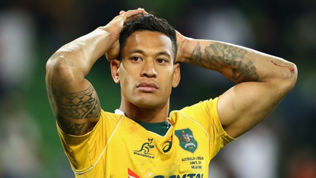 Plenty to think about: Israel Folau was predominantly kept under wraps by an extraordinary England defence.