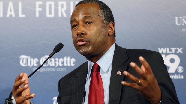 Republican presidential candidate and retired neurosurgeon Ben Carson last month.