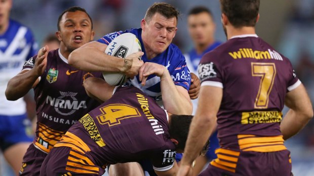 Back on track: Canterbury winger Brett Morris was in dazzling form against the Broncos. 