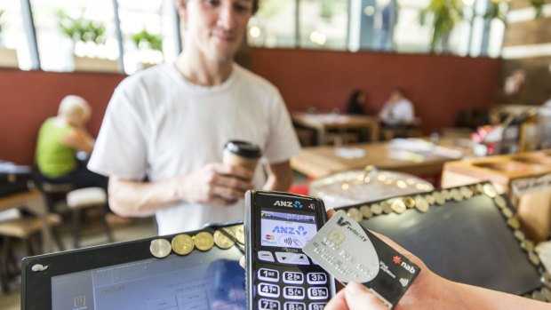 PayPass being used at Emjay Cafe in Brisbane.