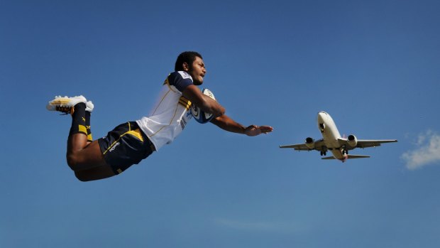 Brumbies high flying wing Henry Speight.