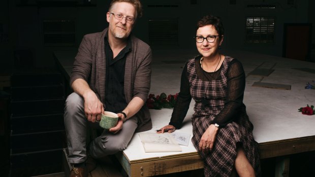 Serious business: Cartoonist Cathy Wilcox and director Damien Ryan.