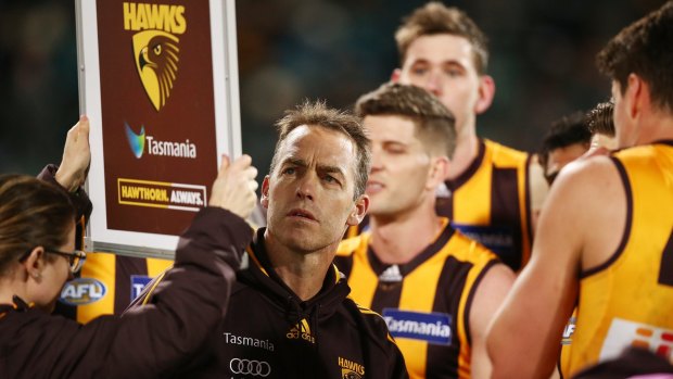 Hawks coach Alastair Clarkson was mystified by some umpiring decisions.