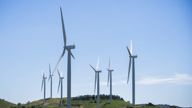 Woodlawn wind turbines: farmers want a transition away from fossil fuels.