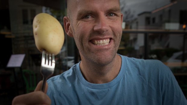 Root cause: Curing a junk food addiction by eating only potatoes for a year paid off for Andrew Taylor, who lost 50kg.