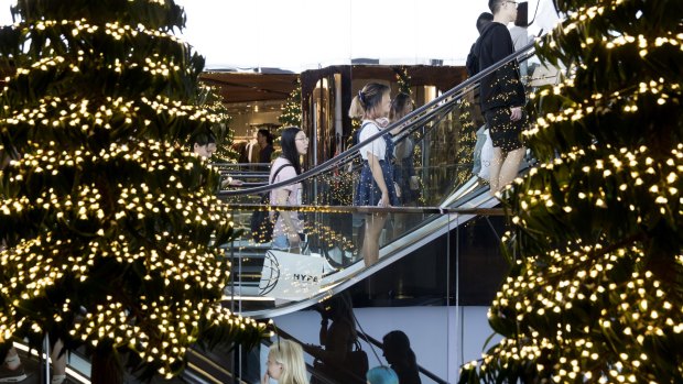 Christmas shopping in Sydney.