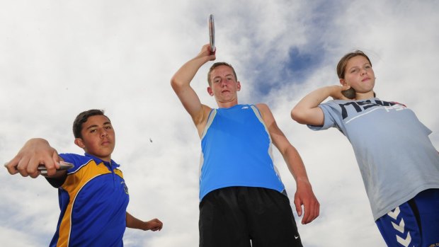 Taumasina Amon,13, of Michelago, Joseph Kremer,15, of Goulburn, and Kiarna Woolley-Blain,12, of Merimbula, will represent the ACT at the Australian Little Athletics Championships in Perth.