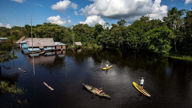 Kayaking on the Pacaya River is a delight. 