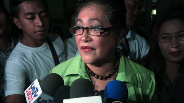 "We believe we have a strong case": Philippine prosecutor Emilie Fe delos Santos. 