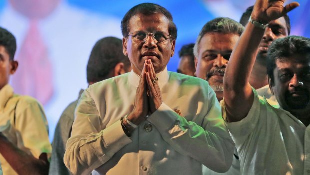 Sri Lanka's opposition presidential candidate Mithripala Sirisena.