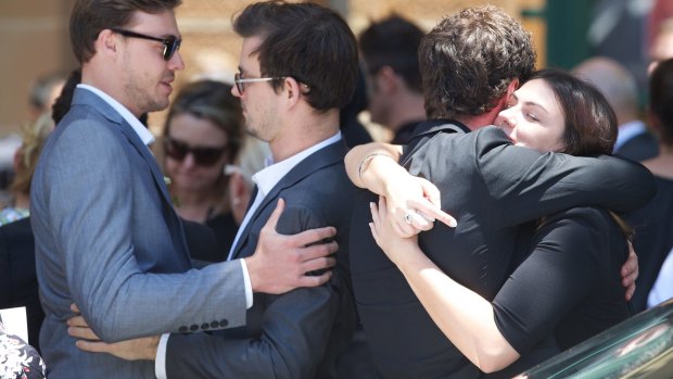 Friends and family gathered to farewell  Tori Johnson, killed in the Sydney Lindt cafe siege last week.
