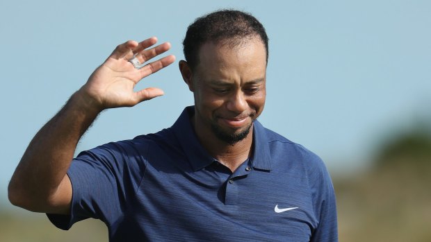 Sizzling round: Tiger Woods.