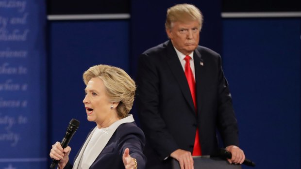 Clinton said Trump's behaviour during the debate made her skin crawl.