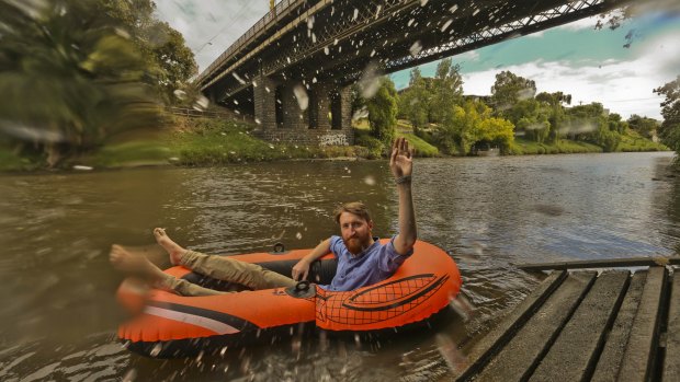 Courtney Carthy thought it would be fun to float down the Yarra with a few friends. Now, he's got 15,000 of them. 
