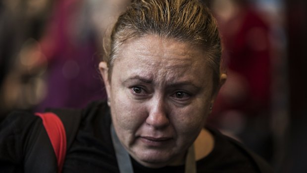 Relief: Athanasia Georgoudakis after the Carnival Spirit finally docked at Circular Quay.