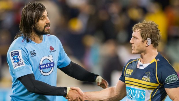 Heated encounter: Brumbies flanker David Pocock reported Waratahs flanker Jacques Potgieter for using homophobic slurs in a match between the two teams last year.