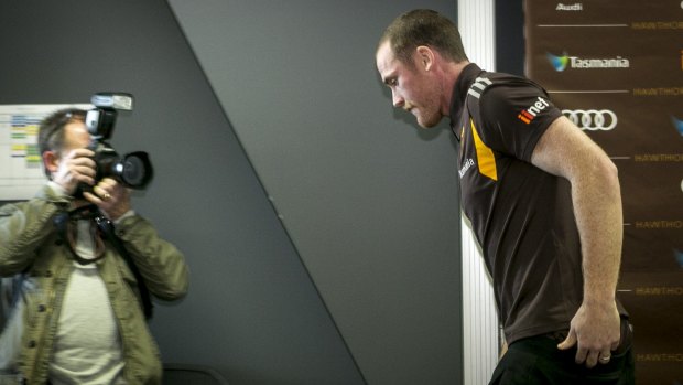Battle: Jarryd Roughead talks about his battle with cancer. 