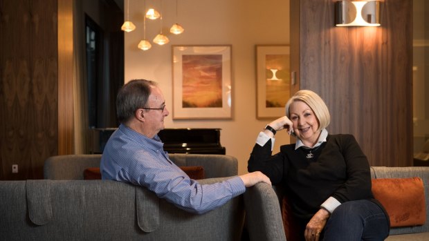 Jeff and Judi Parry have downsized to a smaller apartment in a retirement village in Carlton, Melbourne.