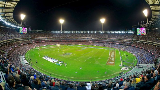 Light fantastic: State of Origin matches have been popular at night.