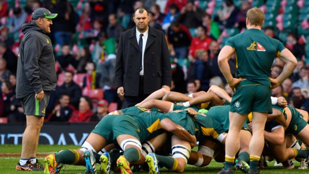 Staying grounded: Coach Michael Cheika says the Wallabies still have plenty of work to do ahead of the Test against Scotland.