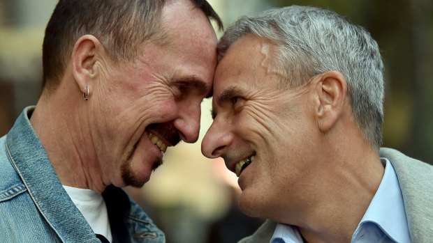 Karl Kreile, left, and Bodo Mende are getting hitched! The two civil servants are expected to become the first gay couple to tie the knot in Germany when a law allowing same-sex marriages comes into effect on Sunday.