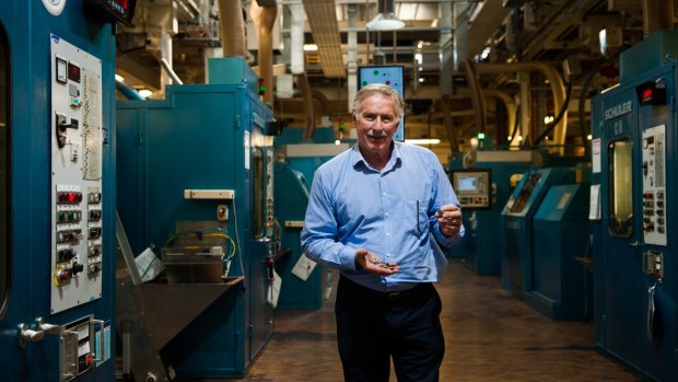 Royal Australian Mint chief executive Ross MacDiarmid in the circulation room that will be open for public tours on Saturday. 