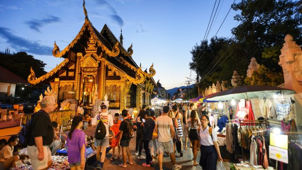 Street night markets are where you want to be for handmade-souvenir shopping and tasty street snacks.