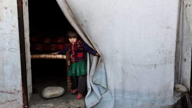 An internally displaced child from the districts around Jalalabad in the region east of Kabul in Afghanistan.