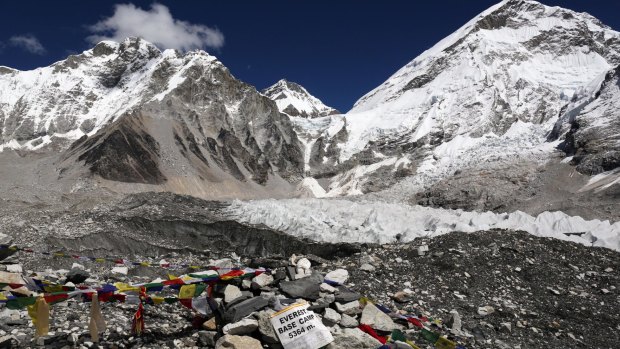 The man turned back from Everest base camp.