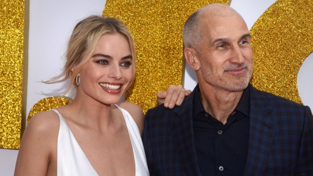 Craig Gillespie with producer and star Margot Robbie at the I, Tonya premiere in Sydney. 