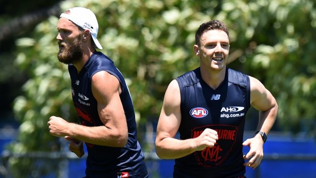 Gawn has been impressed by new teammate Jake Lever (right).