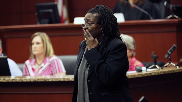 Justice finally served ... Defence witness Katherine Stinney-Robinson leaves the stand after her testimony at the hearing to reopen the case for her brother George Stinney Jr. in Sumter, South Carolina on January 21, 2014.