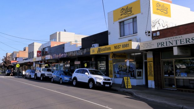Shops in Paterson Street in Bentleigh.