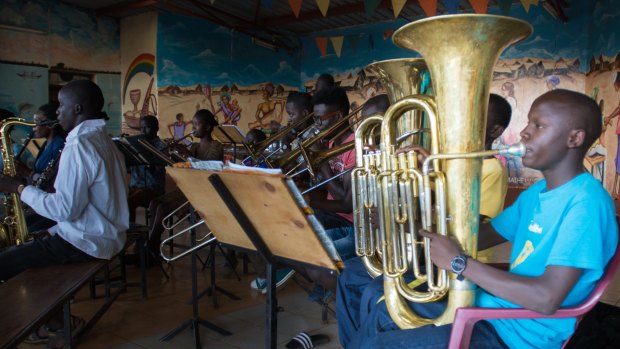 The orchestra practises at St Johns Church in Korogocho, a slum neighbourhood in Nairobi.