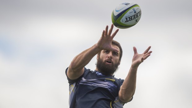 Scott Fardy, one of the senior Australian Wallabies in the ACT Brumbies pack.